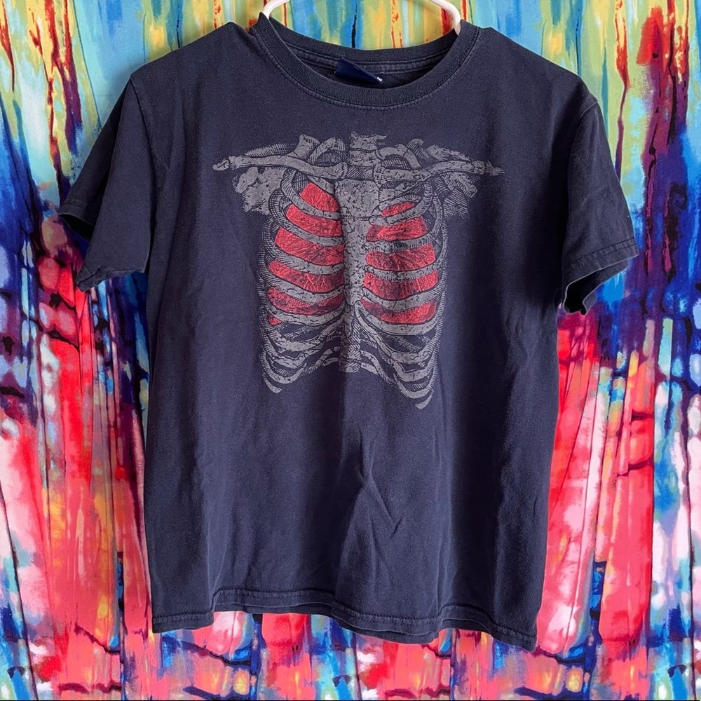 SOLD Navy Blue Bodies Rib Cage T Shirt